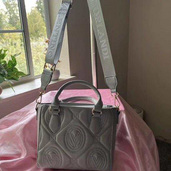 Valentino Orlandi Elegant Gray Shoulder Bag - Picture 2 of 7